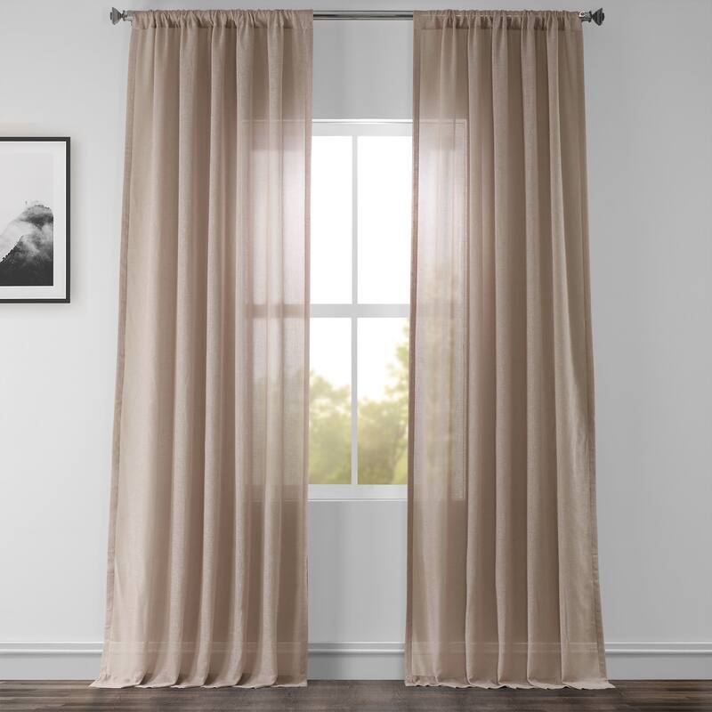 Exclusive Fabrics Faux Linen Sheer Curtain (1 Panel)