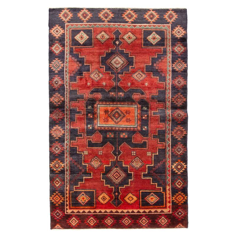 ECARPETGALLERY Hand-knotted Konya Anatolian Dark Red Wool Rug - 4'2 x 6'9