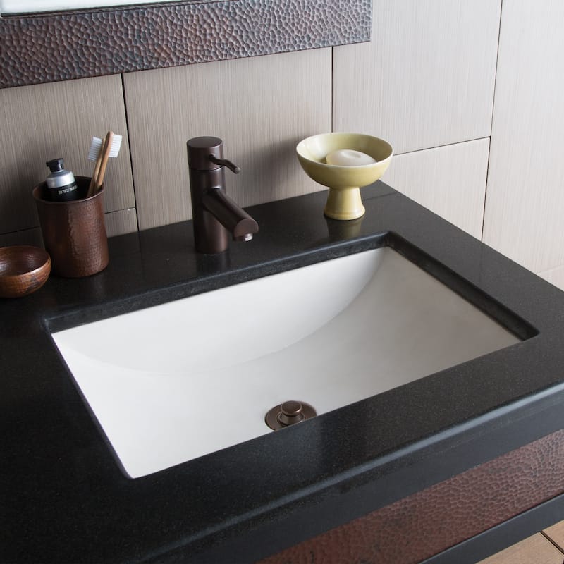 Cabrillo 21-inch NativeStone Undermount Bathroom Sink - 20.75" x 14.75" x 5"