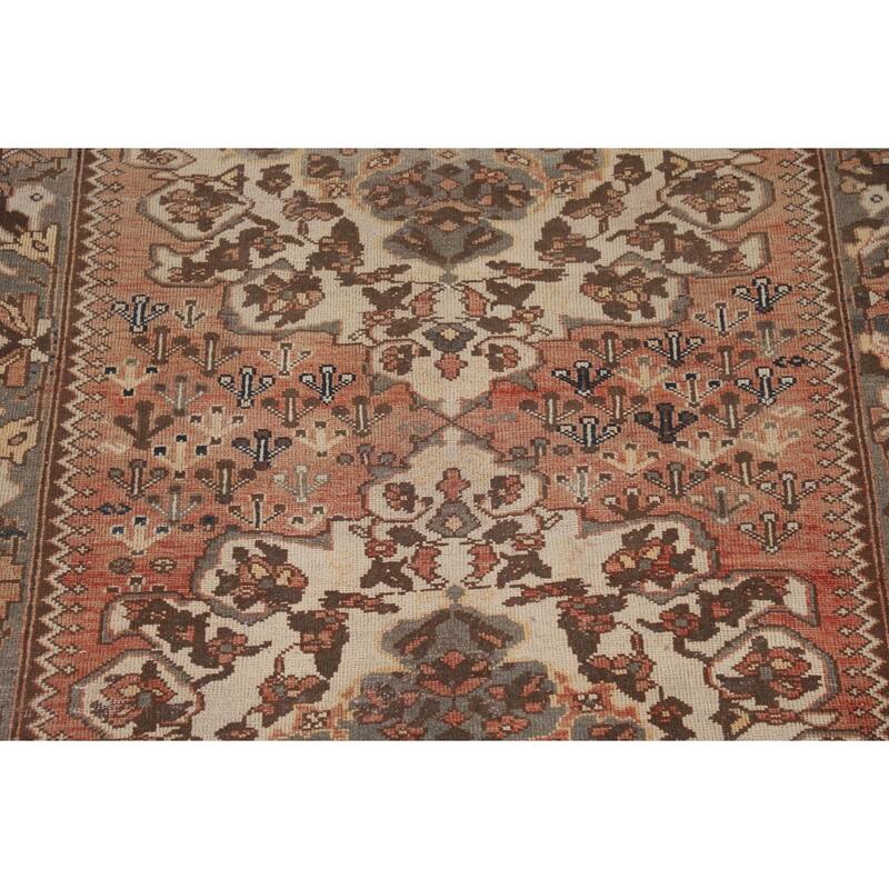 Bakhtiari Persian Vintage Rug Handmade Wool Carpet - 5'3"x 9'11"