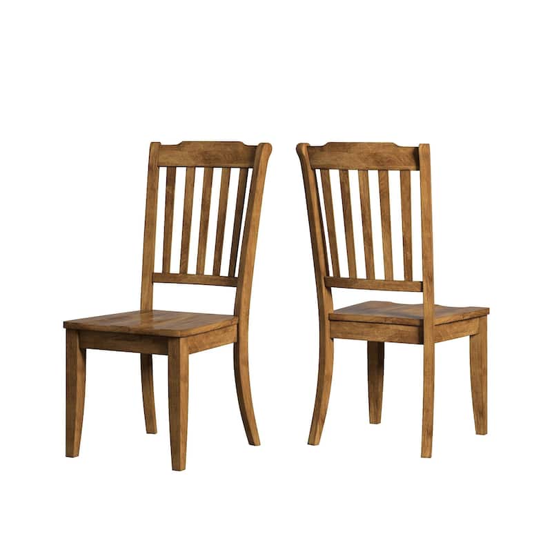 Eleanor Black Farmhouse Trestle Base Slat Back 6-piece Dining Set by iNSPIRE Q Classic - Antique Black Table - Oak Chairs and Bench