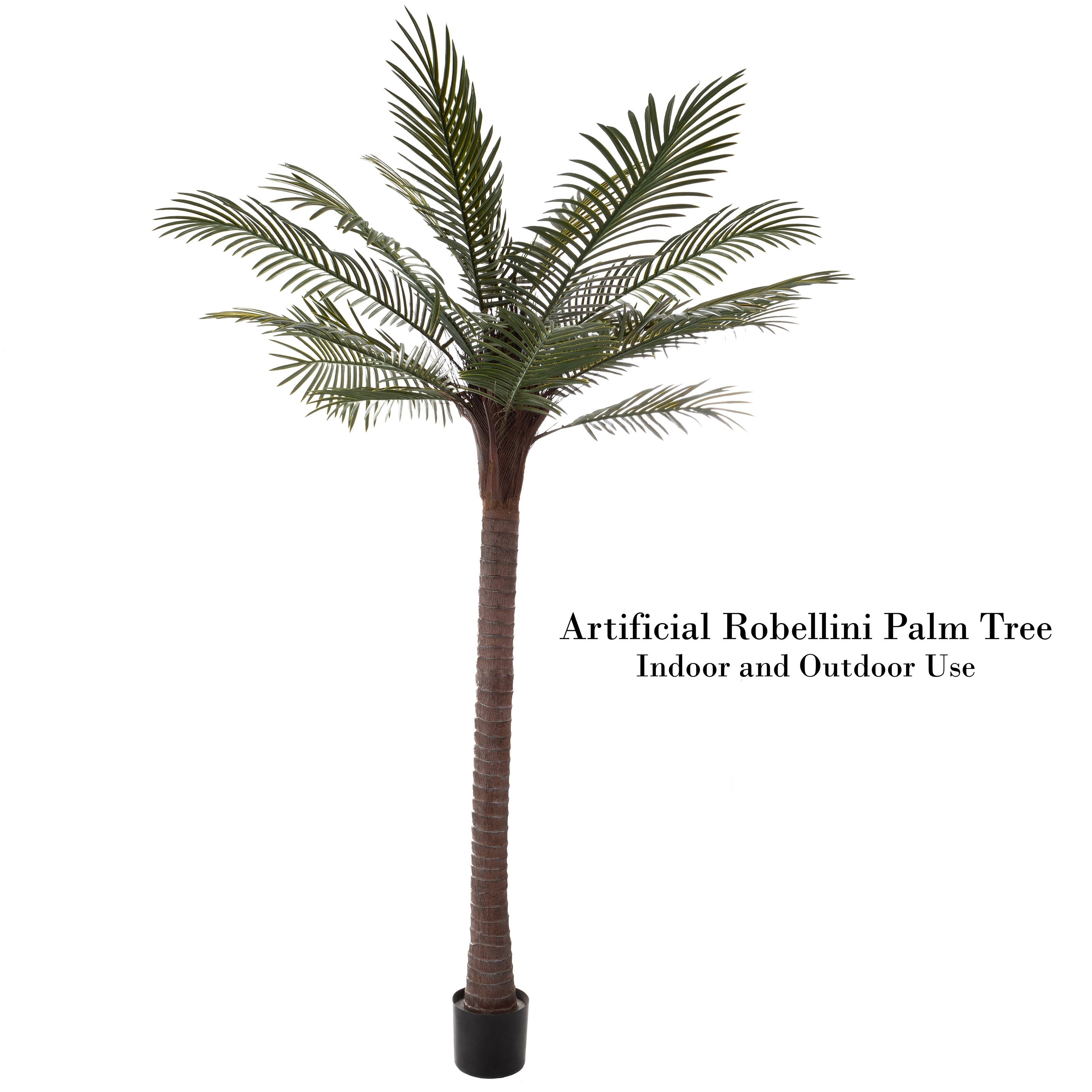 Robellini Palm Artificial Tree 78inch Potted Faux Plant by Pure