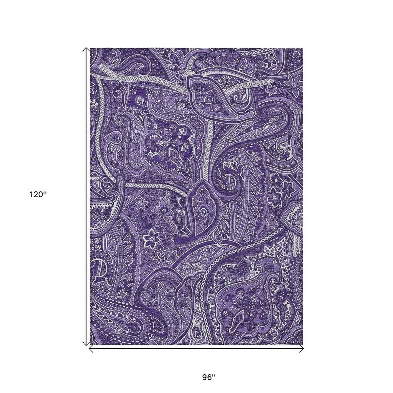 HomeRoots Paisley Traditional Rectangle Outdoor Rug