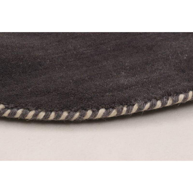 Kashkuli Gabbeh Grey Rug 3'10" x 3'10" - 3'10 x 3'10