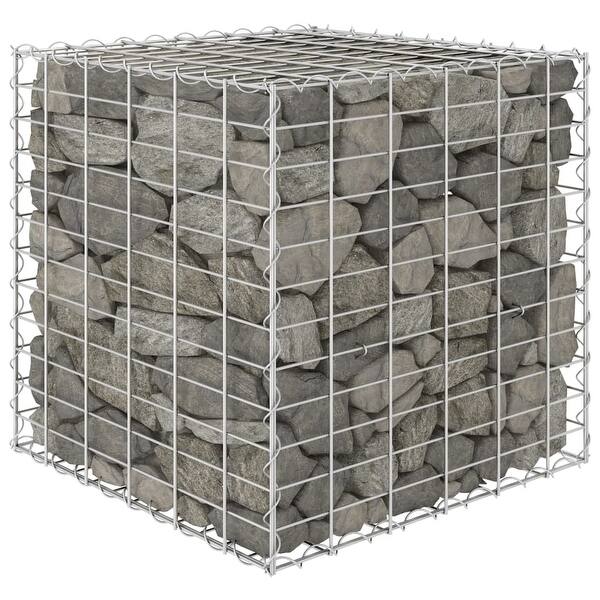 slide 1 of 5, Cube Gabion Raised Bed Steel Wire 23.6"x23.6"x23.6"