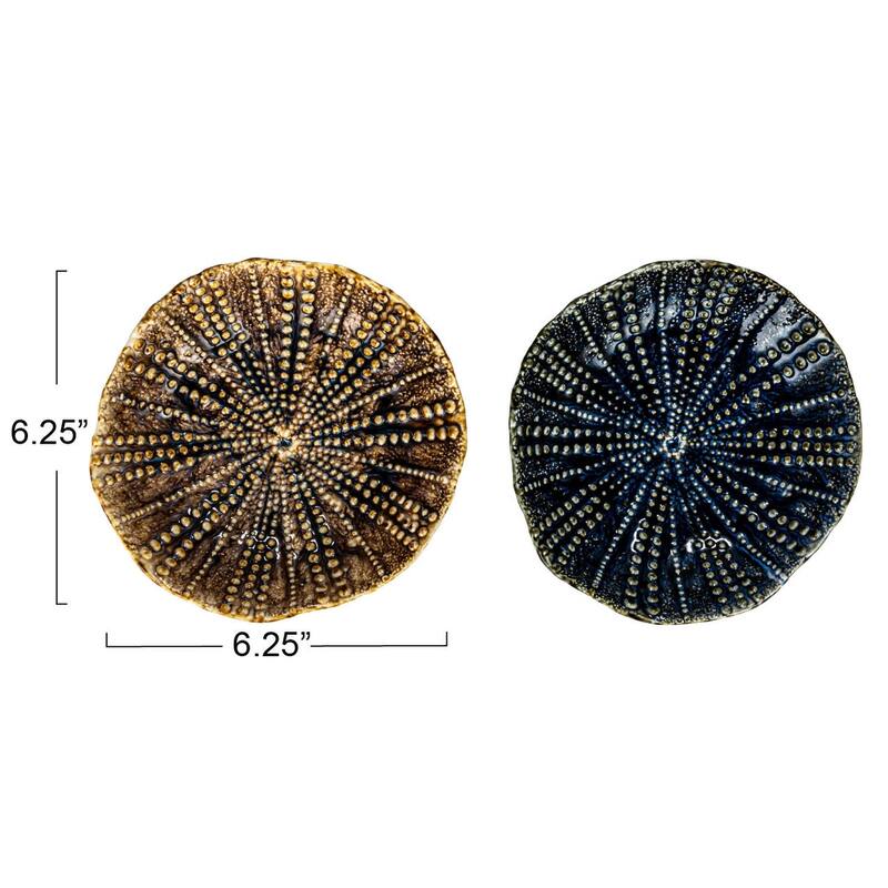 Stoneware Dish with Embossed Dots in Two Styles