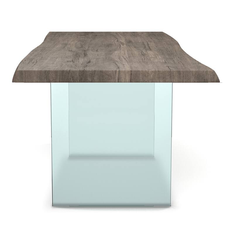 Urbia Brooks Solid Acacia Dining Table - Glass Base
