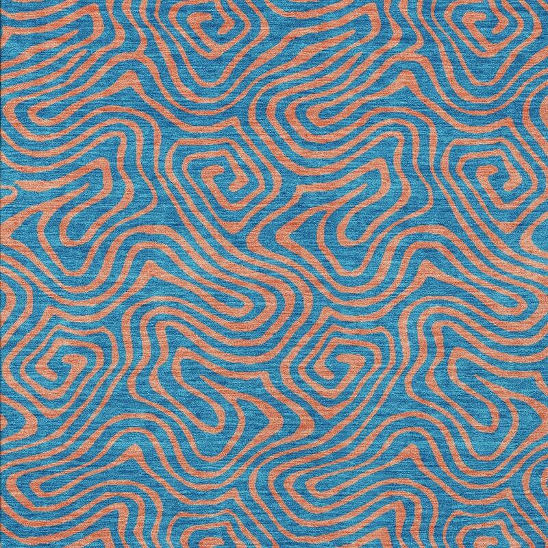 HomeRoots Abstract Transitional Rectangle Outdoor Rug