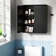 preview thumbnail 42 of 54, Futzca Bathroom Cabinet Wall Mounted, Storage Cabinet with Doors and Shelves