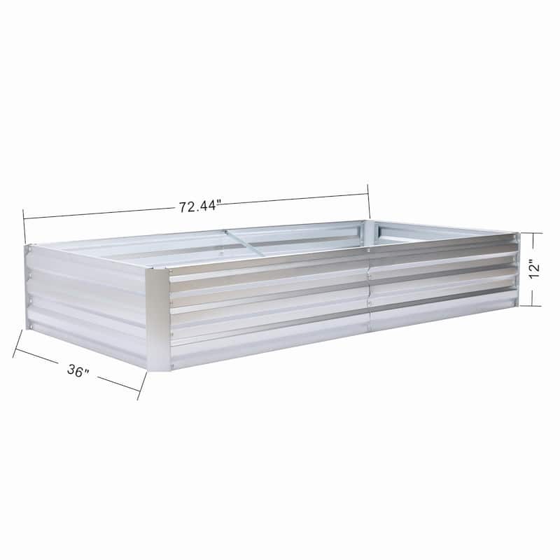 72in Rectangular Galvanized Steel Raised Garden Bed