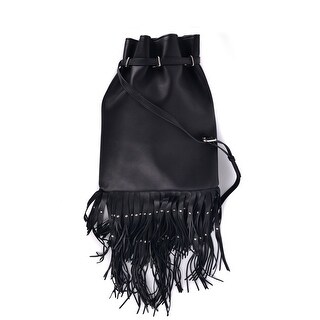 black fringe backpack