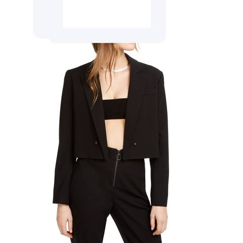 Danielle Bernstein Women's Jacket Black Size Medium M Cropped Blazer