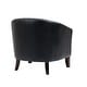 preview thumbnail 58 of 90, Axia Barrel PU Leather Accent Chair with Nailhead Trim