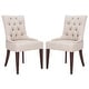 preview thumbnail 2 of 7, SAFAVIEH Dining Nimes Putty Grey Dining Chair - 25"W x 22"D x 37"H