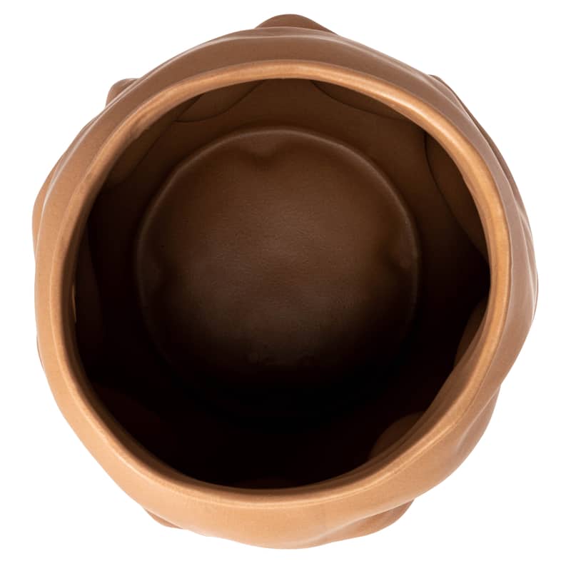 Stoneware Pinched Planter - 9.8"L x 9.8"W x 8.9"H
