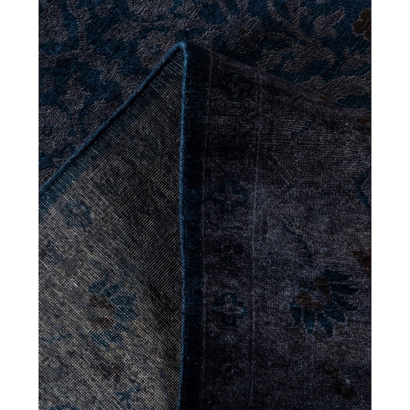 Overdyed One-of-a-Kind Hand-Knotted Area Rug - Navy - 6' 1" x 8' 9"