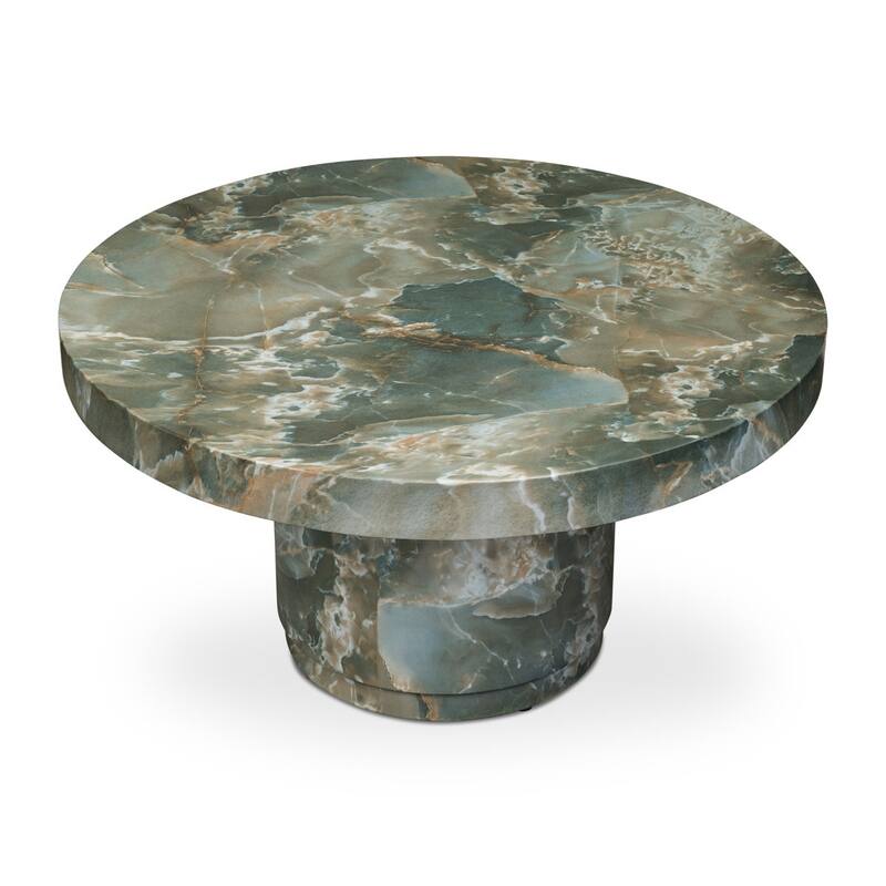 Treso Round Concrete Coffee Table with Marble Finish