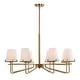 preview thumbnail 5 of 7, Uttermost Lassen 8 Light Brass Chandelier - 36"W x 20.25"H x 36"D