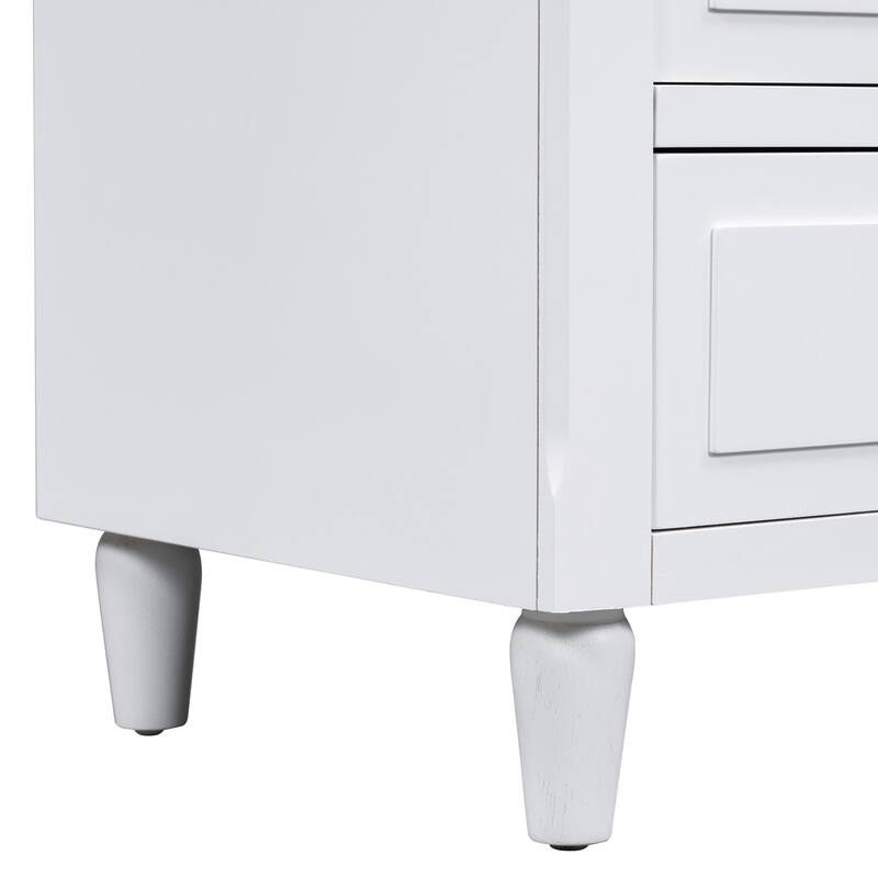 Contemporary 3-Drawer Nightstand - Bedside Cabinet Offers Ample Storage for Personal Items