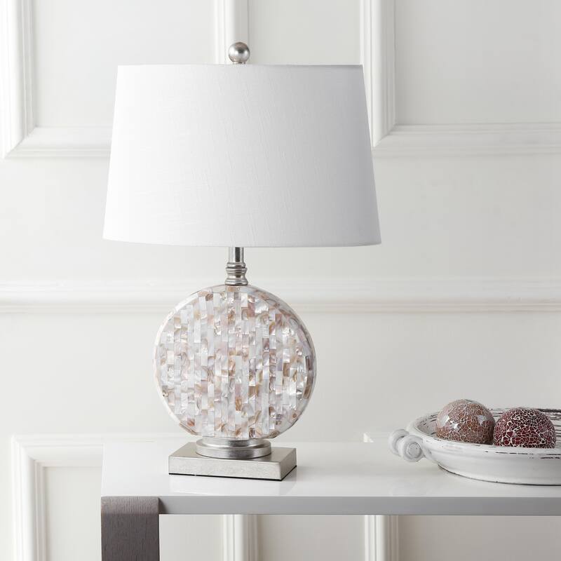 Douglas 24" Seashell LED Table Lamp, Cream by JONATHAN Y
