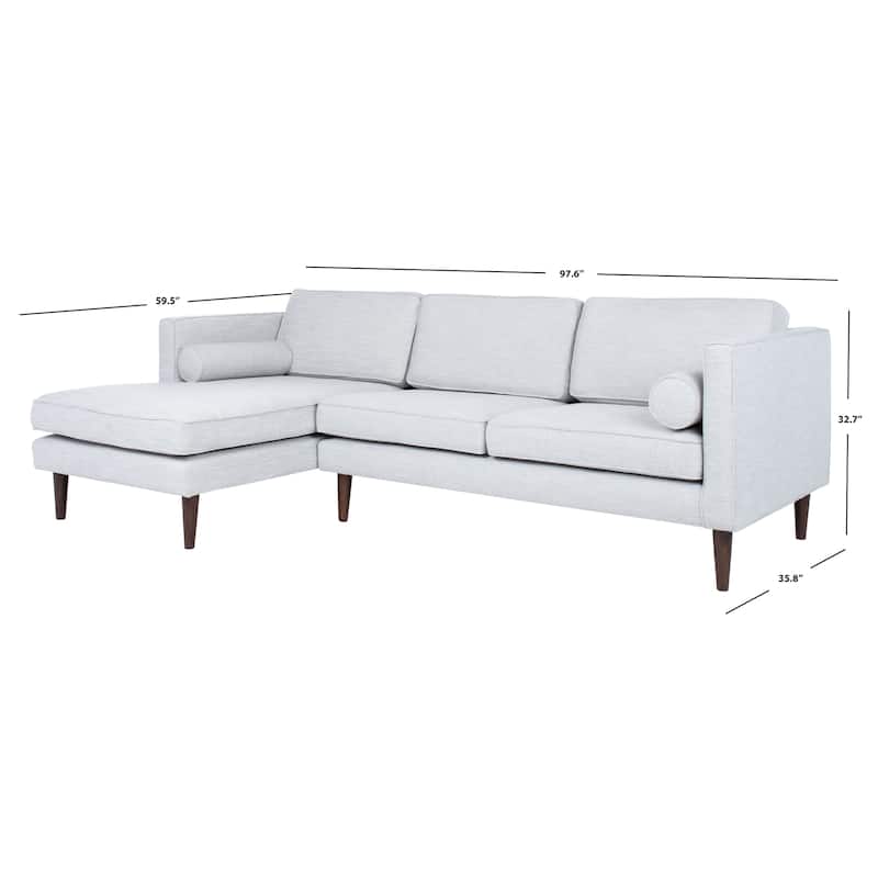 SAFAVIEH Couture Dulce Mid-Century Chaise Sofa - 98"W x 60"D x 33"H