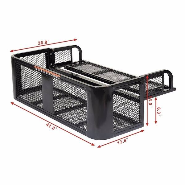 Costway Atv Utv Universal Rear Drop Basket Rack Steel Cargo Hunting ...