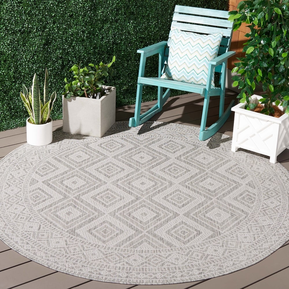 SAFAVIEH Courtyard Froukje Casual Waterproof Patio Backyard Rug