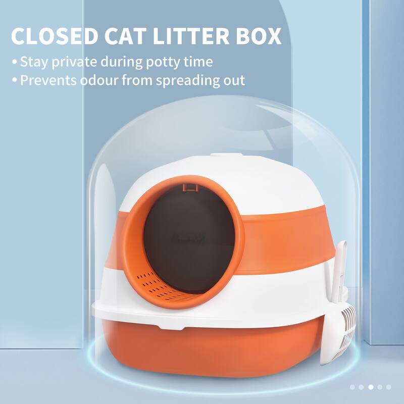PawHut Cat Litter Box with Lid