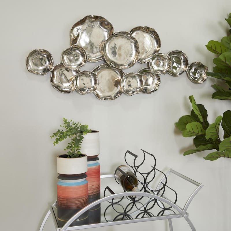 Aluminum Metal Plate Home Wall Decor with Uneven Edges - Silver or Gold - Roche River Decor