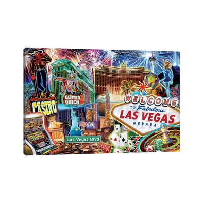 iCanvas "Las Vegas Pop Art" by P.D. Moreno Canvas Print