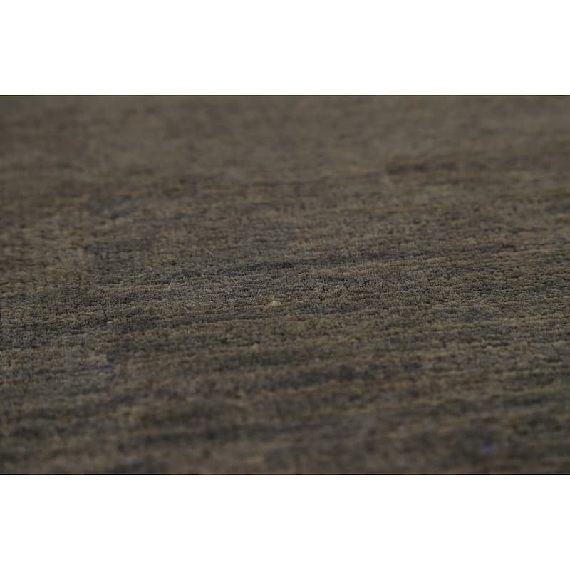 Gabbeh Modern Rug Handmade Solid Tribal Wool Carpet - 4'2" x 5'11"