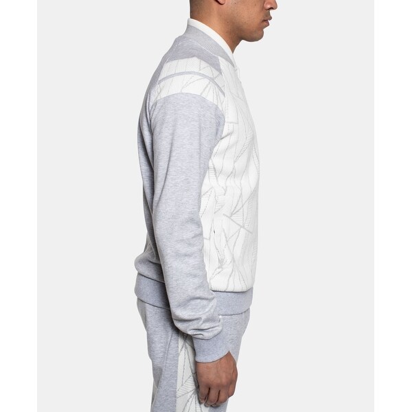 Sean John Mens Color Texture Blocked Bomber