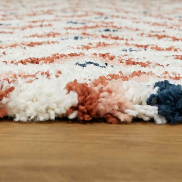 Hadley Geometric Moroccan Shag Berber Area Rug
