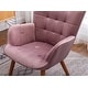 preview thumbnail 38 of 50, Carson Carrington Aasen Silky Velvet Tufted Accent Chair with Ottoman