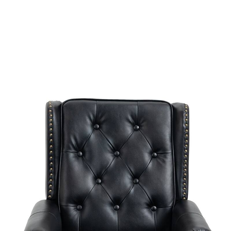 Transitional Wingback Accent Chair Armchair with Sturdy Wood Legs