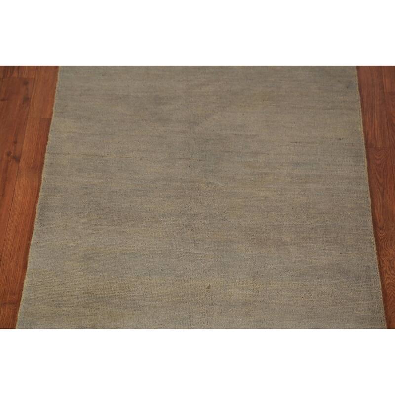 Modern Gabbeh Runner Rug Handmade Wool Carpet - 2'9" x 9'9"