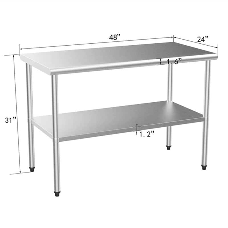 Stainless Steel Table with Undershelf