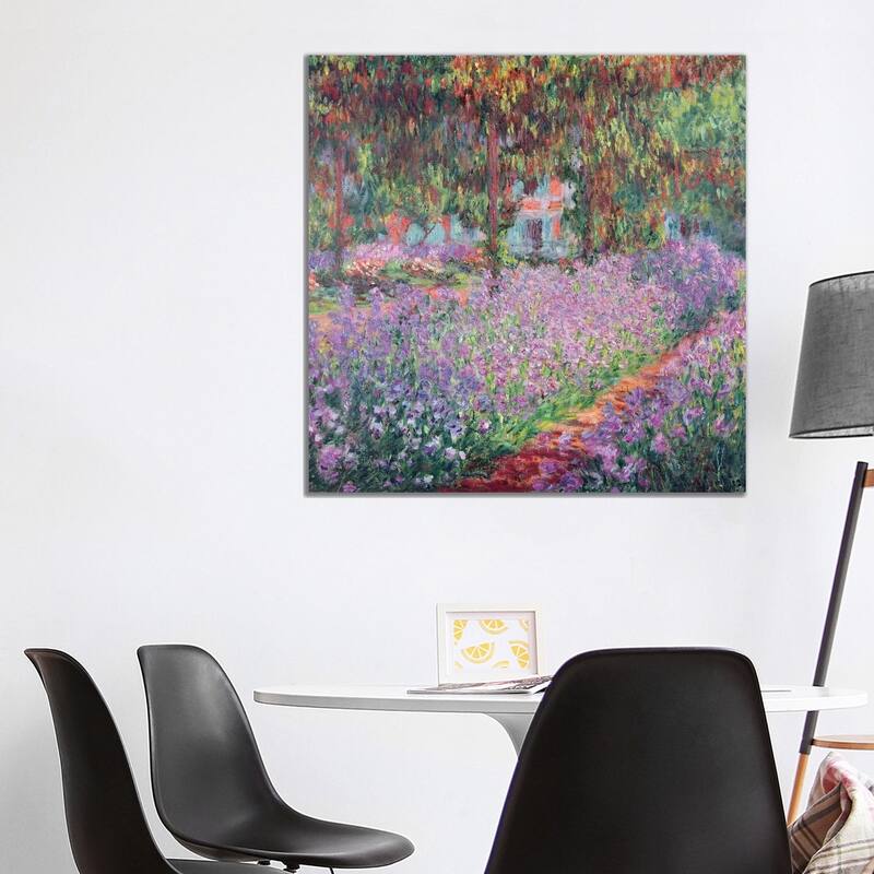 iCanvas "The Artist's Garden at Giverny, 1900 " by Claude Monet Canvas Print - 37x37x1.5