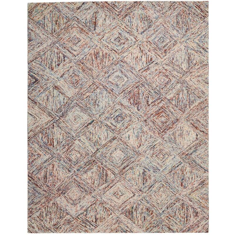 Colur Power Loomed Geometric Modern Soft Area Rug By HomeRoots - 126' X '96' X '0.5