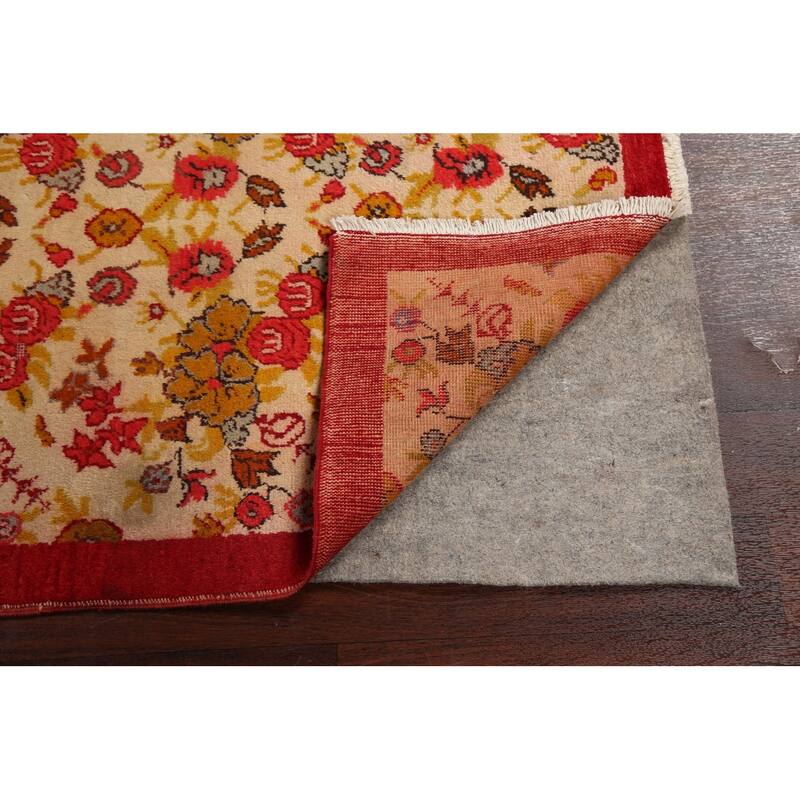 Antique Floral Kerman Persian Area Rug Hand-knotted Wool Carpet - 3'4" x 6'4"