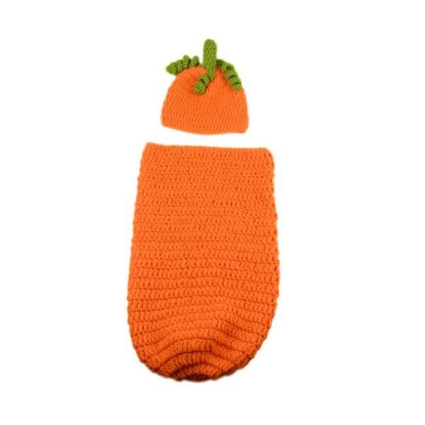 slide 1 of 1, Laurenza's Baby Crochet Pumpkin Cocoon Photography Prop