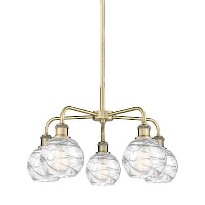 Innovations Lighting 516-5CR-15-24 Athens Deco Swirl Chandelier Athens