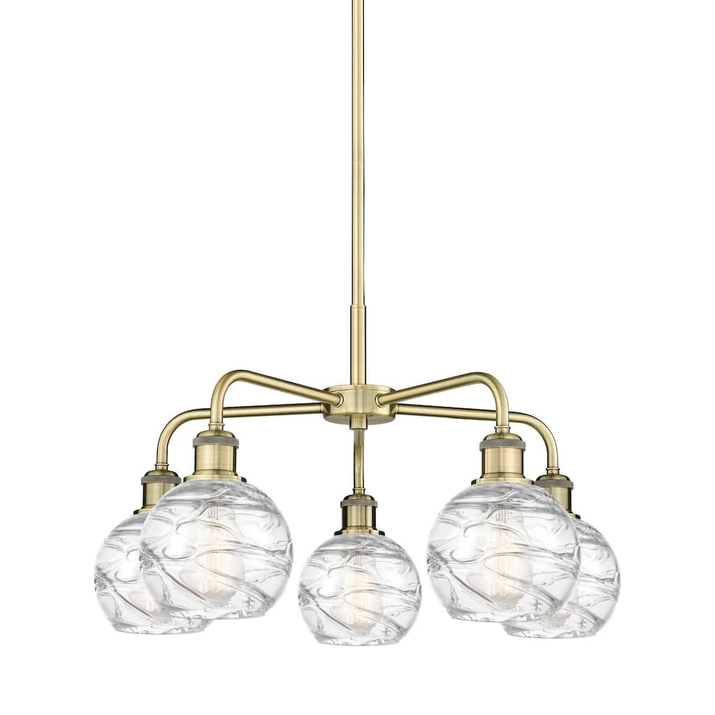 Innovations Lighting 516-5CR-15-24 Athens Deco Swirl Chandelier Athens