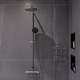 preview thumbnail 5 of 7, ALFI brand 12" x 12" Brushed Black PVD Stainless Steel Square Single Shelf Shower Niche