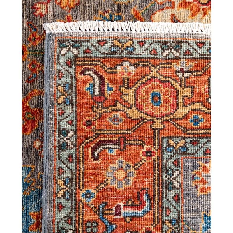 Serapi One-of-a-Kind Hand-Knotted Area Rug - Gray - 4' 3" x 5' 11"