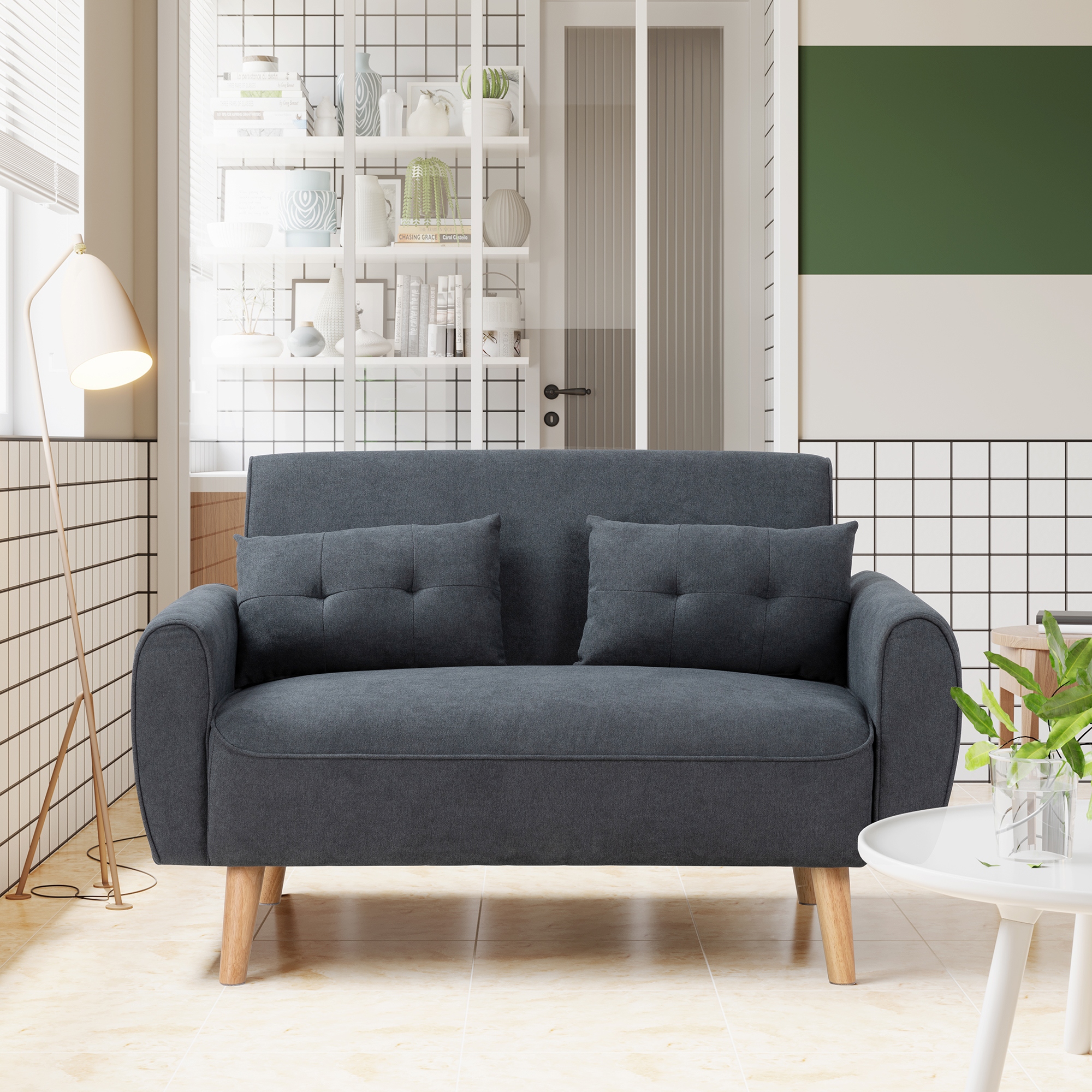 Small clearance gray loveseat