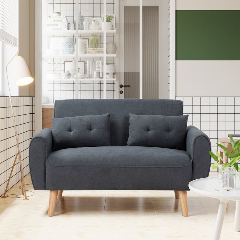 Futzca 47" Modern Loveseat Sofa - Grey
