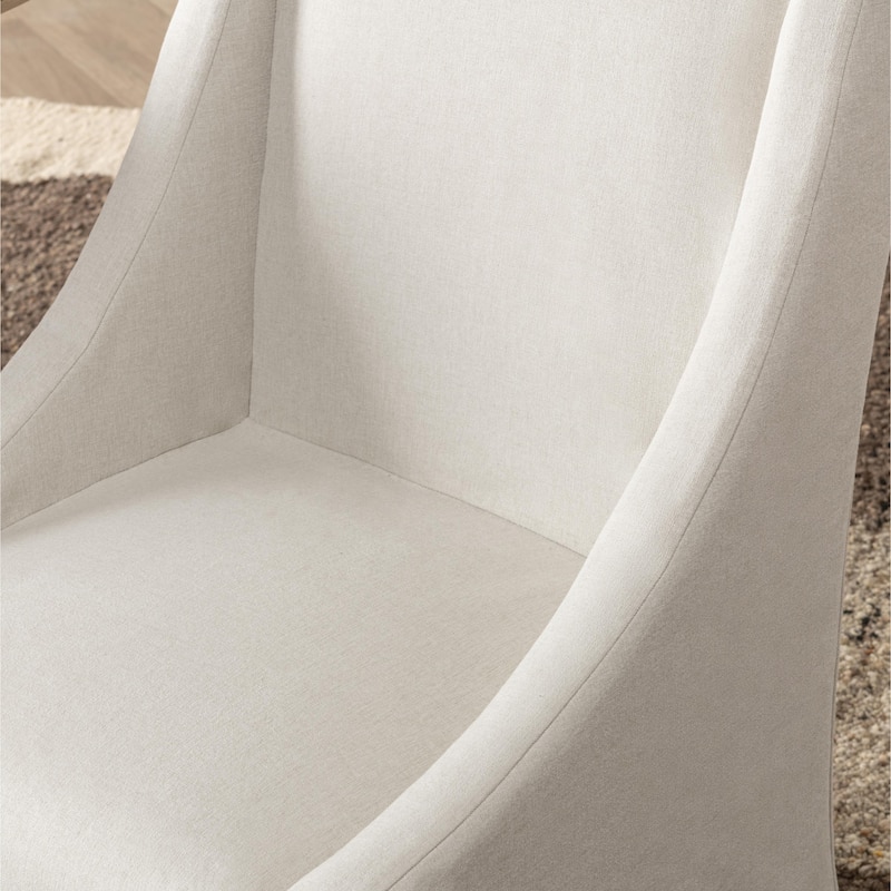 Classic Home Warwick Upholstered Rolling Dining Chair