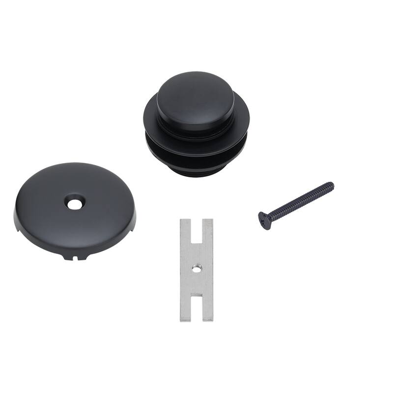 Tub Drain and Single-Hole Overflow Cover for Bath Tubs - Matte Black - YES