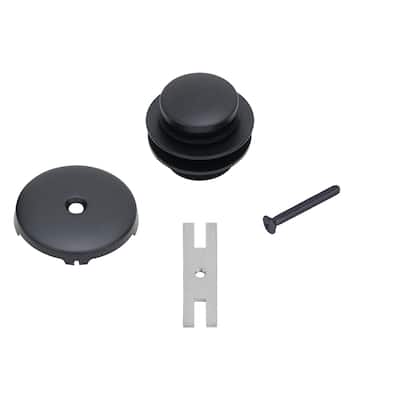 Tub Drain and Single-Hole Overflow Cover for Bath Tubs - Matte Black - YES